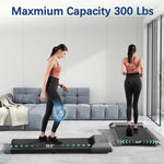 FitPace™ 2-in-1 Treadmill — 2.5HP Walking Pad + Running Machine, 300lb Capacity