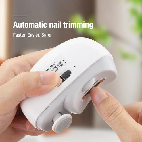 NailPro™ Electric Nail Clipper & Polisher — LED Light, 3-in-1, Rechargeable
