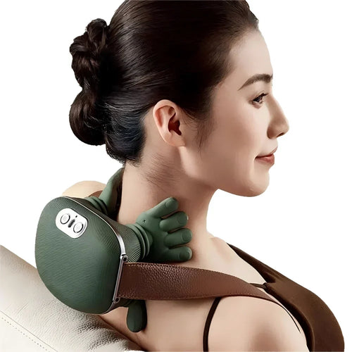 NeckEase™ Electric Neck & Shoulder Massager — Heat + Vibration Wrap