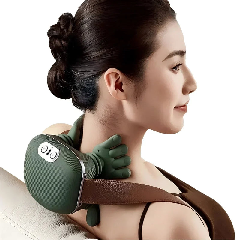 NeckEase™ Electric Neck & Shoulder Massager — Heat + Vibration Wrap